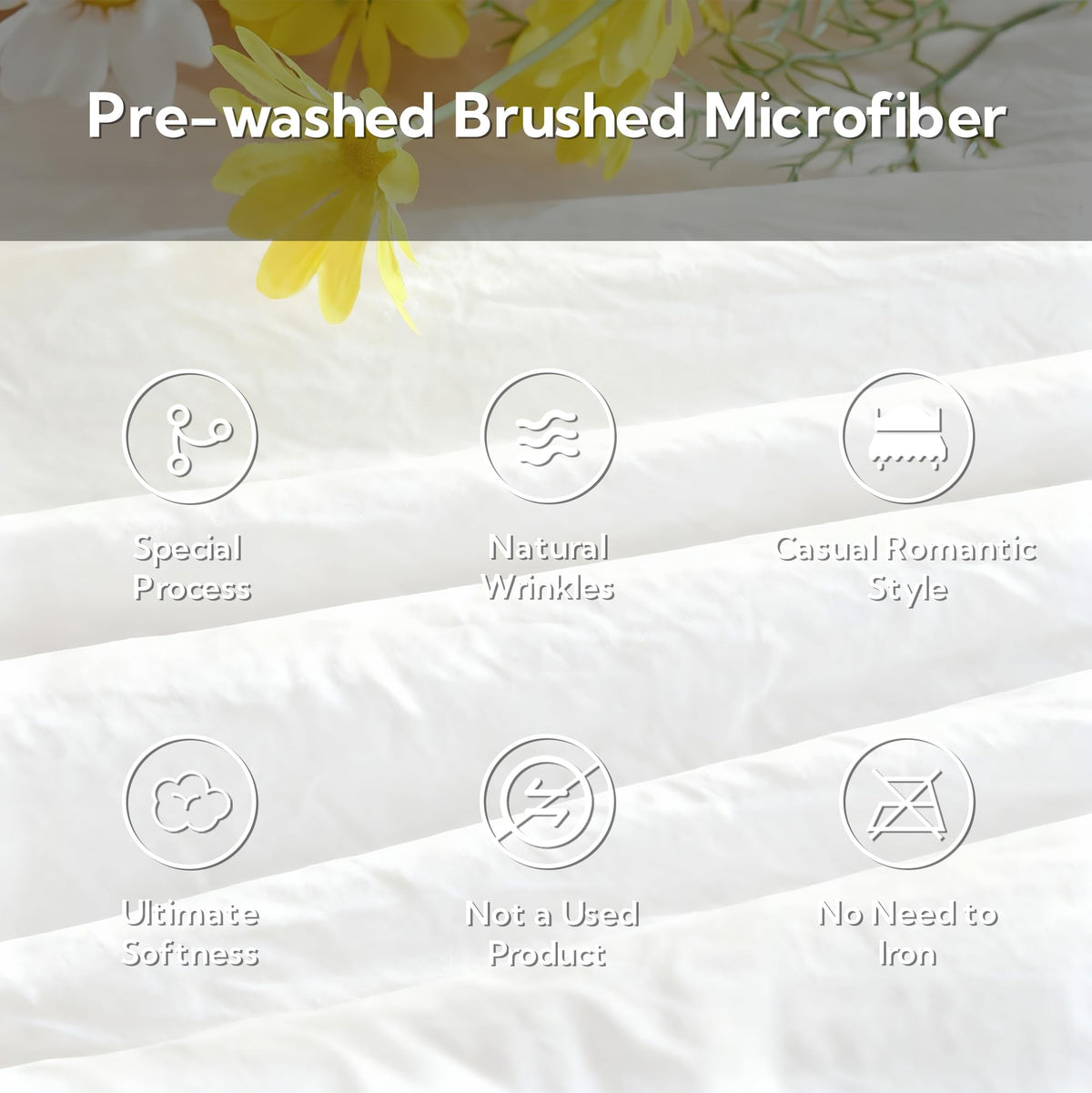 Brushed Microfiber Ruffle Skirt Bedspread Set, Shabby Chic Style