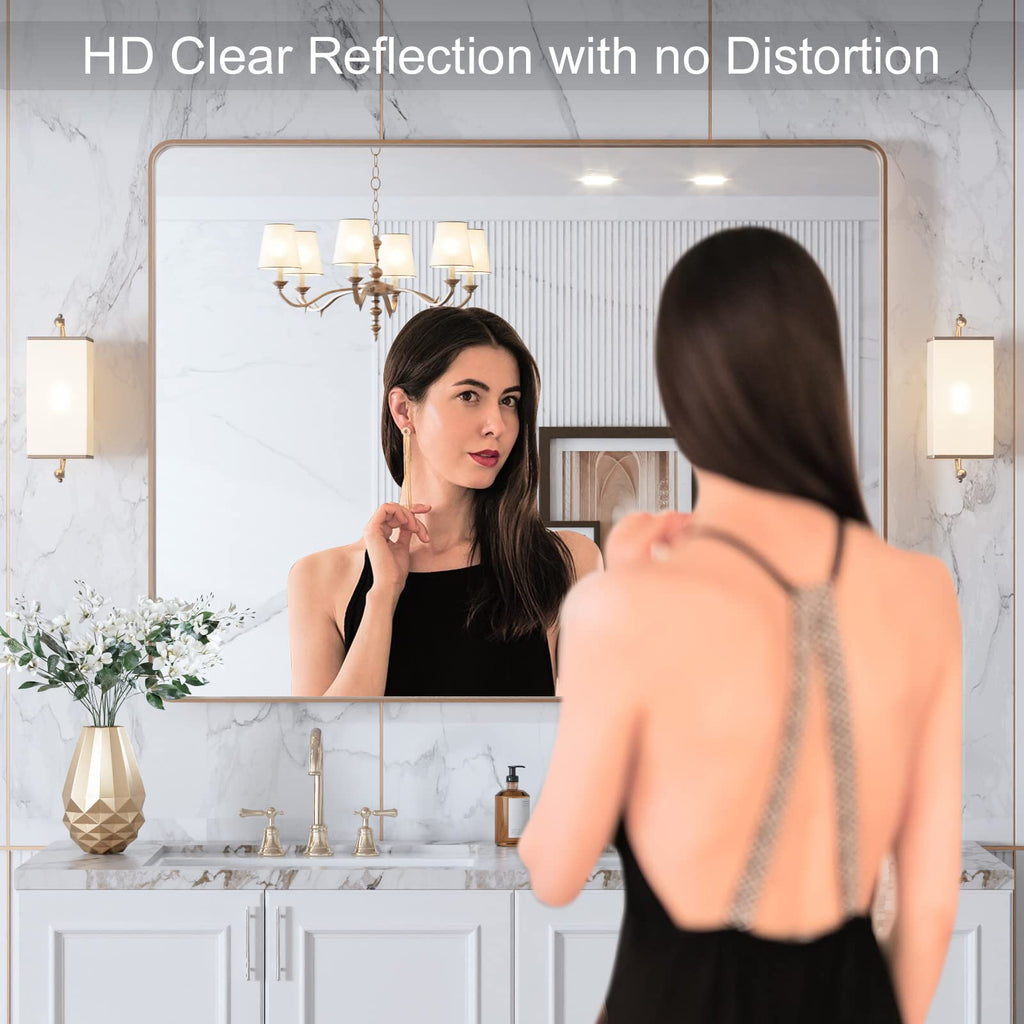 40"X30" Gold Bathroom Mirror