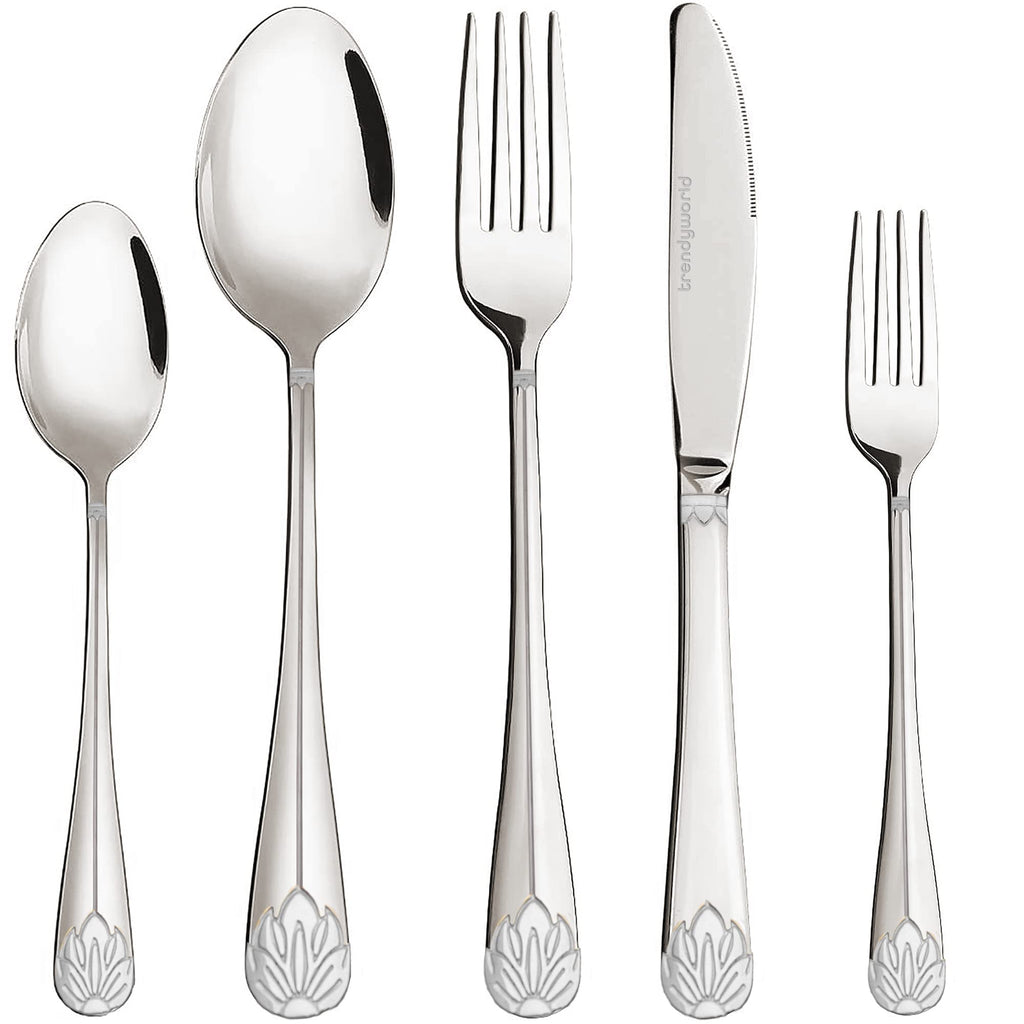 Silverware Set Limited Edition - 30 Piece Family Dinnerware Set - Flatware Set for 6 - Silver Tableware Set - Spoons