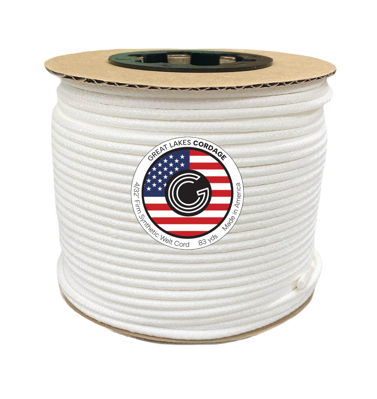 4/32" Firm Synthetic Upholstery Welt Cord, Braided (83 Yards)