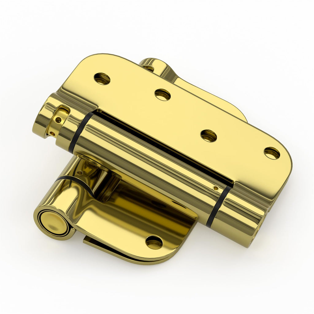 3 Pack Self Closing Door Hinges 4 Inch Brass 5/8" Radius Corners