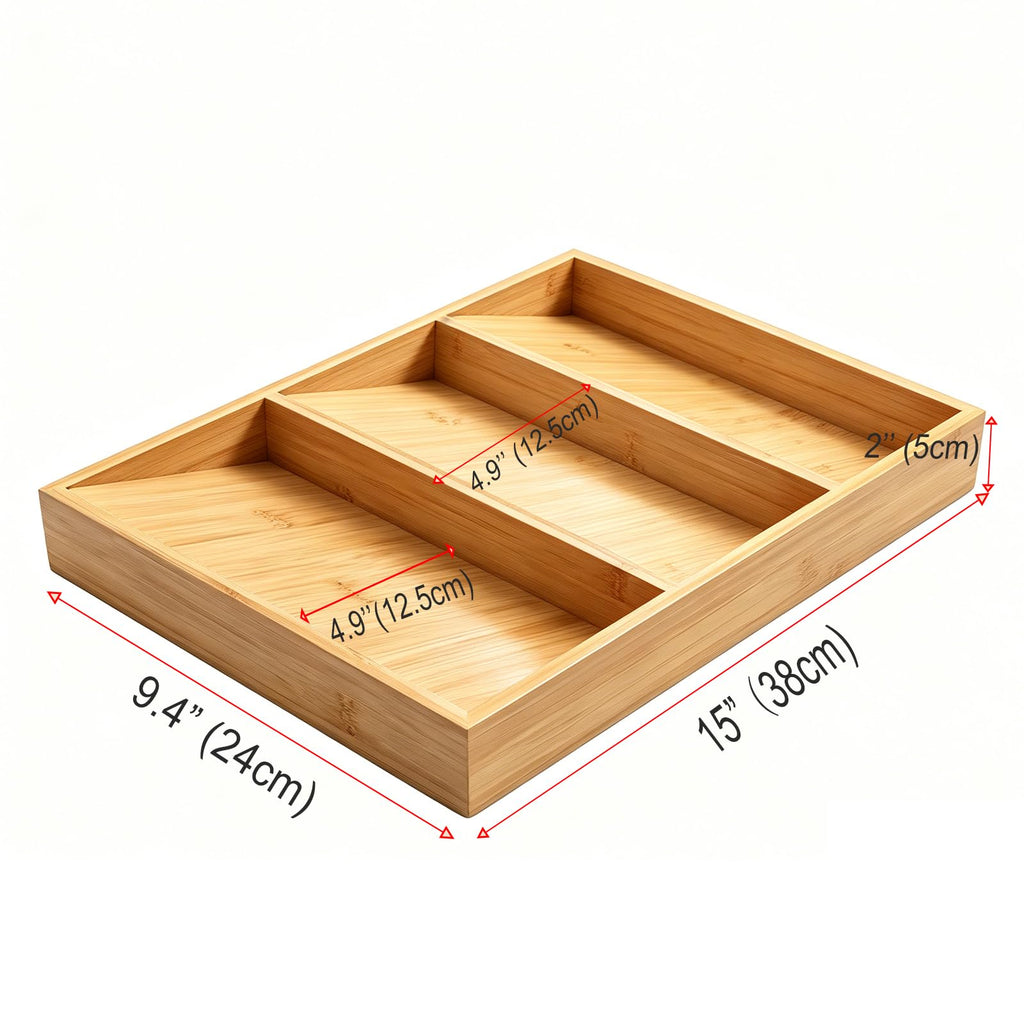 Spice Drawer Organizer for Cabinet, 3 Tier Bamboo Spice Rack Tray for Drawer, Kitchen Seasoning Organizer