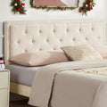 Tufted Queen Headboard on Solid Wood with Adjustable Height