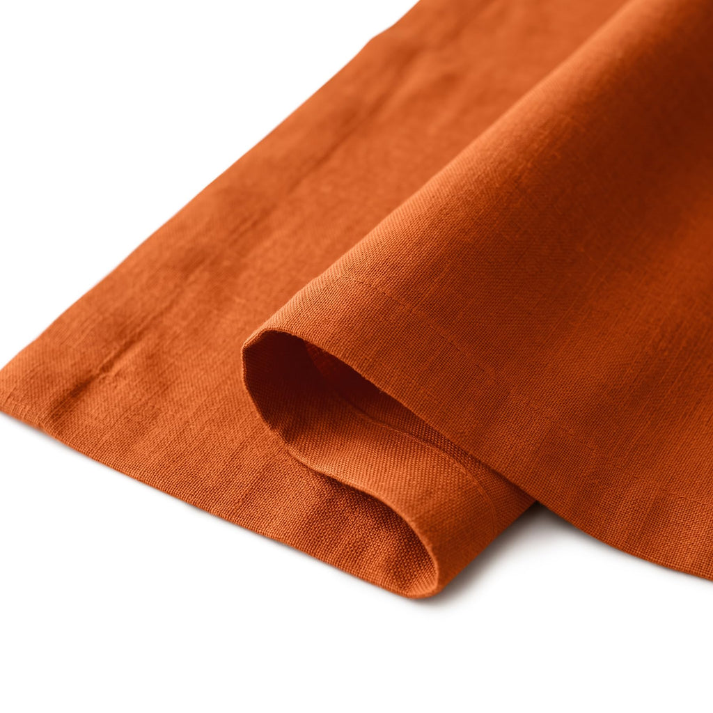 100% Linen Table Runner 144 Inch Long, Cinnamon 14 x 144 in