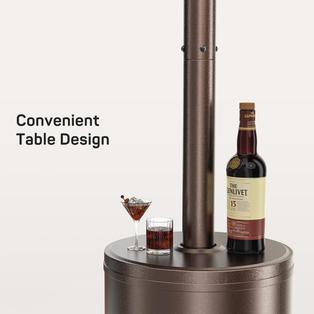 Propane Heater, 48,000 BTU Outdoor Heaters with Auto-off Safety Protection System, Double-Layer Stainless Steel with