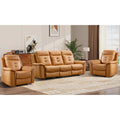 Faux Leather Power Recliner Sofa Set, Included 2 Reclining Chair and 3 Seat Recliner Sofa Couch with Overstuffed