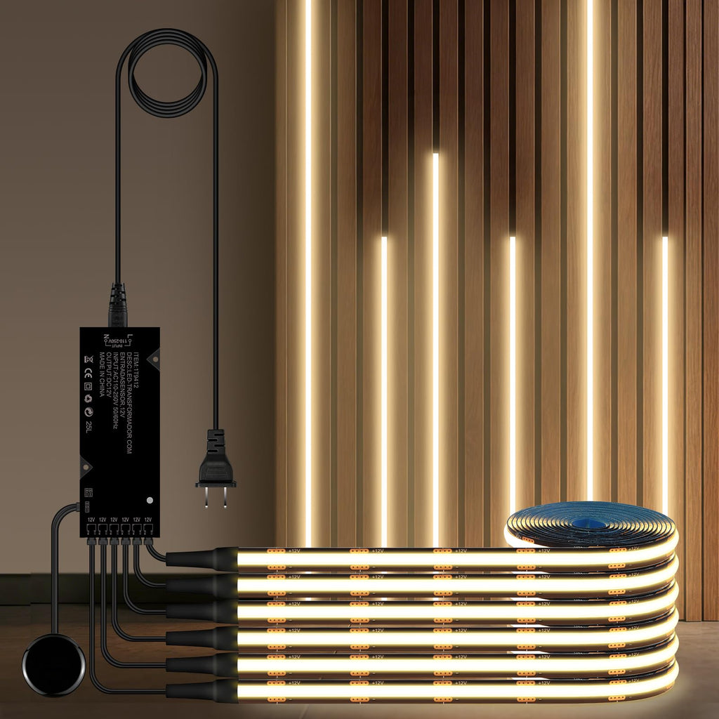 Touch Dimmable LED Under Cabinet Lighting 6PCS 12V 3.3Ft