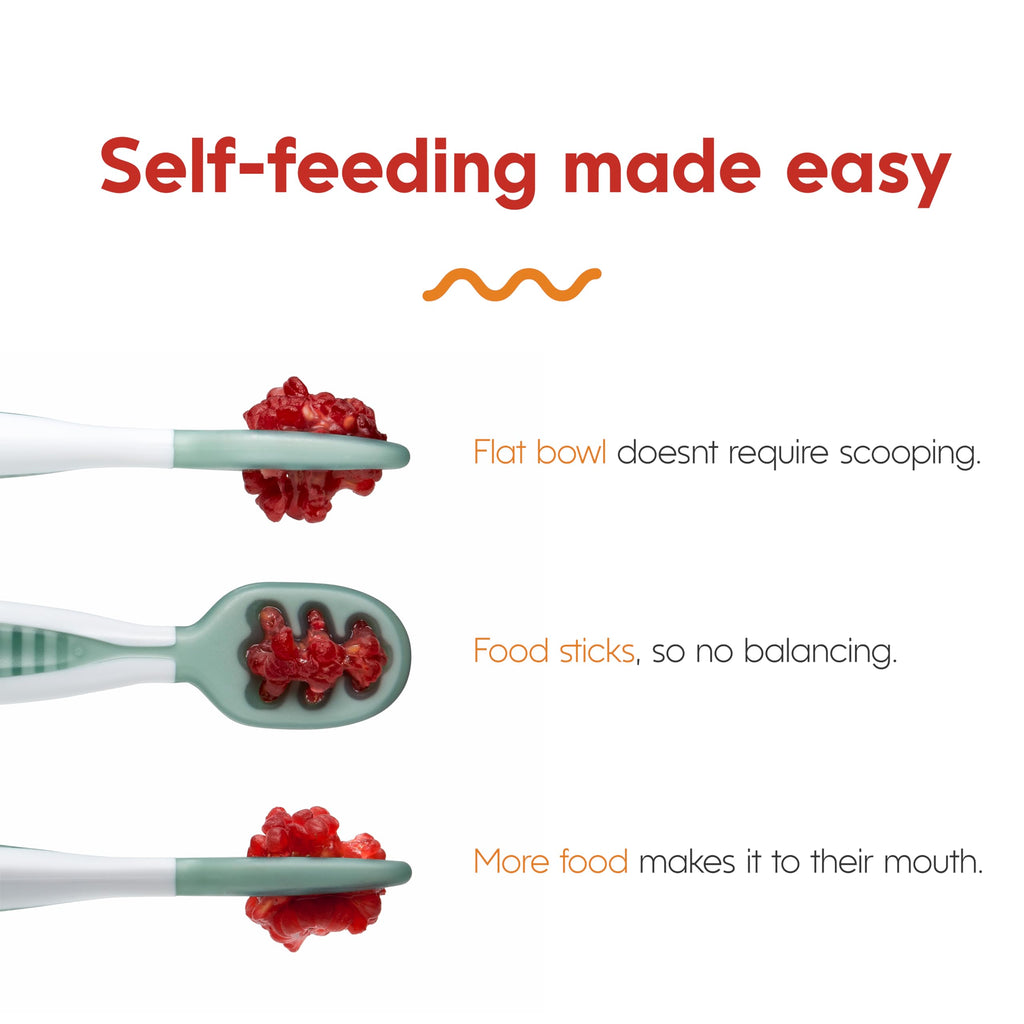 Baby Suction Bowl & Spoons Set 4+ Mo, Mauve