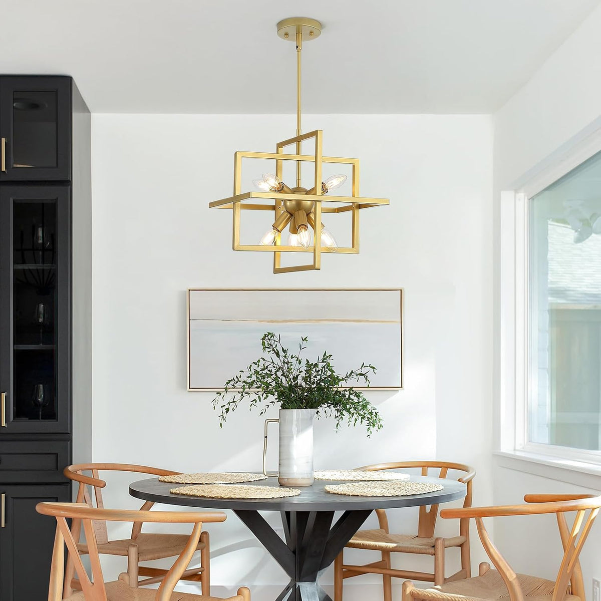 8-Light Gold Modern Chandelier