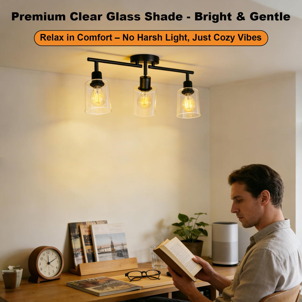 Track Lighting Fixture Black, Ceiling Wall Mount Spotlights