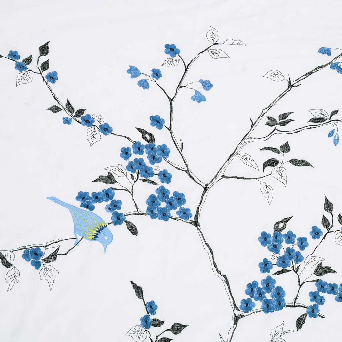 Cherry Garden Cotton 200 Thread Count Duvet Cover Set, Comforter Cover, Bed Essentials, Embroidered Cherry Tree with