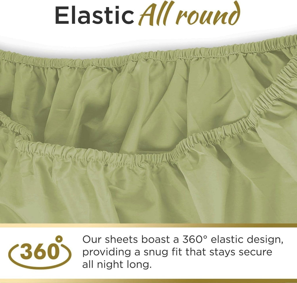 Twin XL Cotton Knit Jersey Fitted Sheets, 2-Pack
