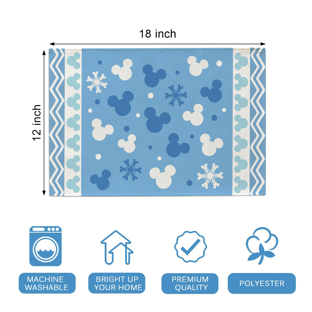 Winter Blue Placemats Set of 4
