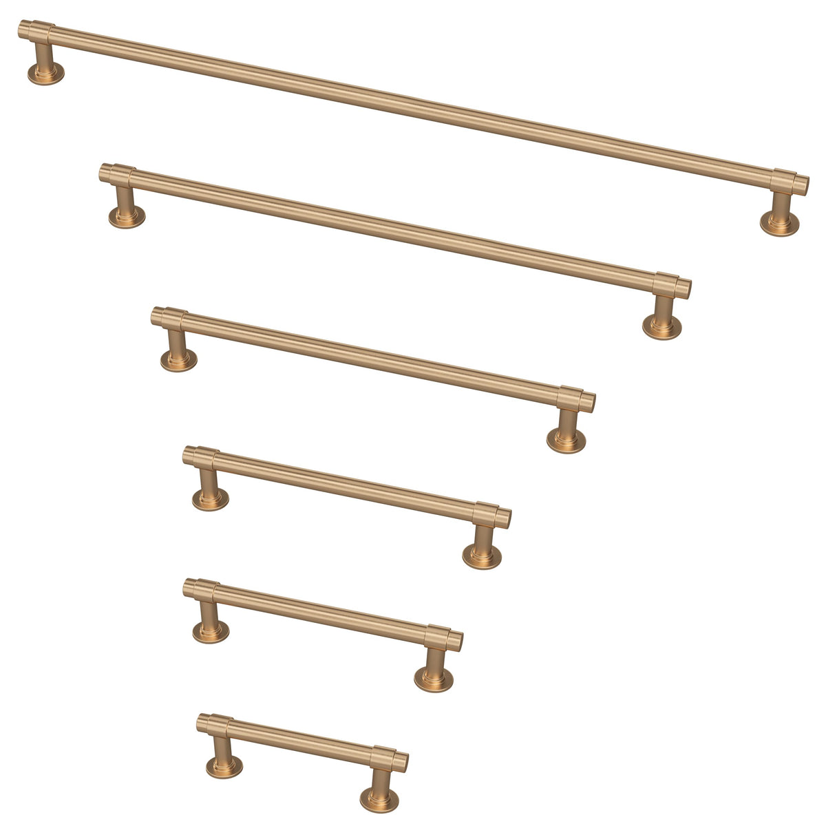 2 Pack Champagne Bronze Gold Cabinet Handles 18 inch (457mm) Kitchen Cabinet Handles and Drawer Pulls for Cupboards