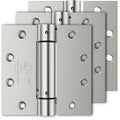 3 Pack Self Closing Door Hinges, 4.5" x 4.5" Spring Loaded Hinges