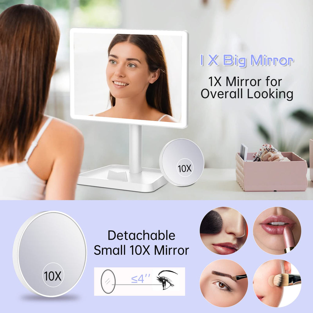 Large Makeup Vanity Mirror with Lights & 96 LED,White