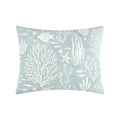 Home Coastal Paradise Woven Jacquard Matelasse Pillow Sham, Standard, Marina Seafoam