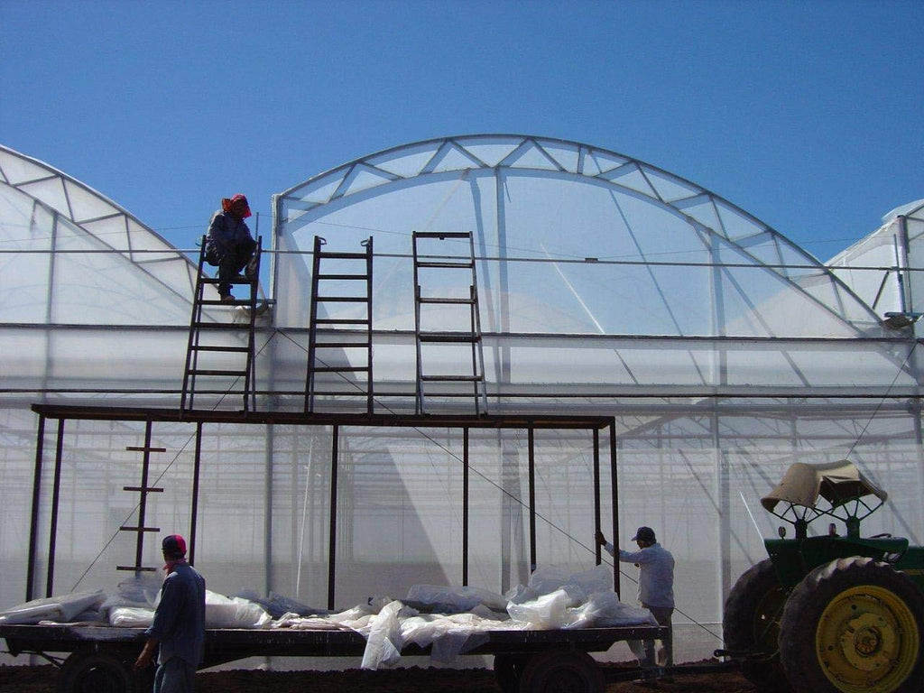 Clear Greenhouse Plastic Sheeting 8 mil - UV Resistant Polyethylene Greenhouse Film, Hoop House Green House Cover for