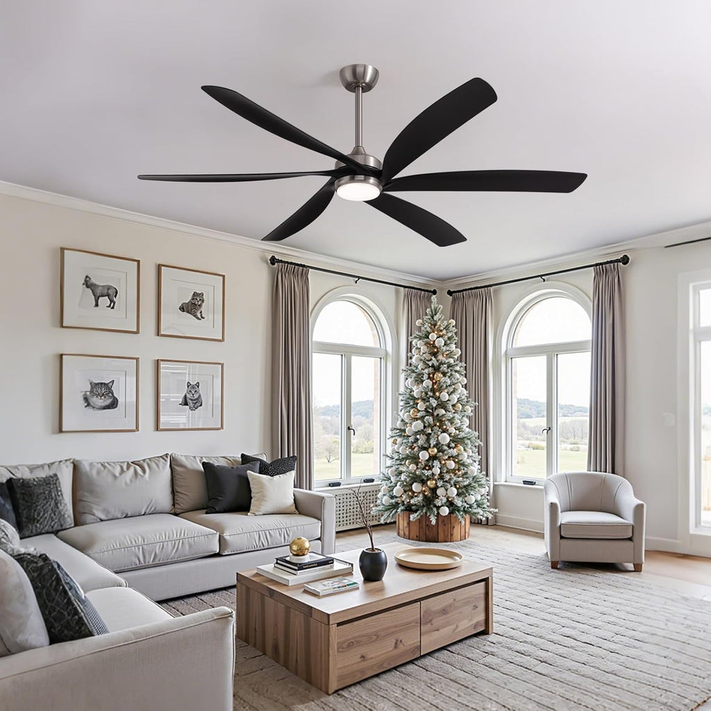 64" Indoor/Outdoor Ceiling Fan with Light & Remote