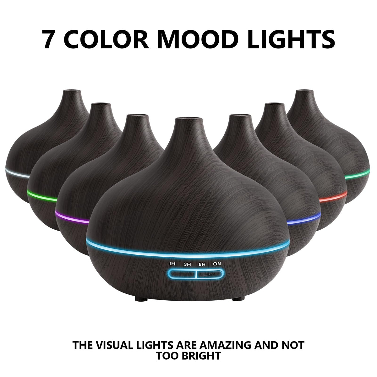 550ml Oil Diffuser with 15x10ml Aromatherapy Grade Essential Oils