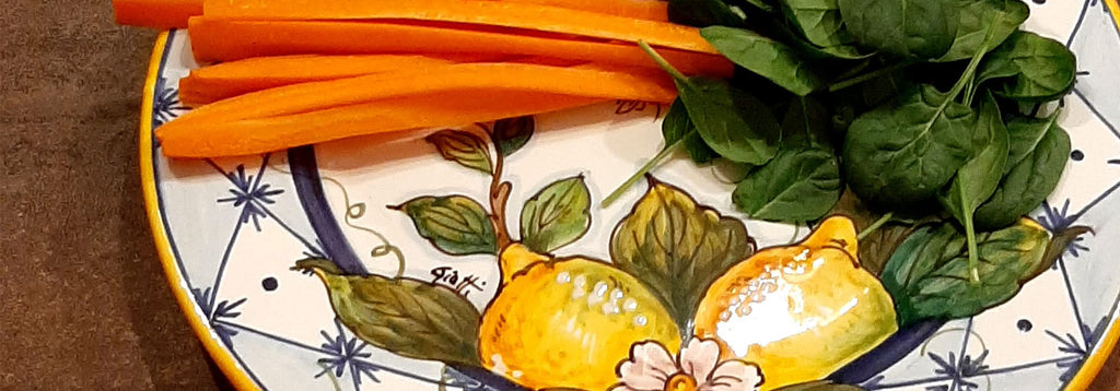 Italian Ceramic dinnerware set - Hand Painted kitchen Soup Bowls sets for 4 - Made in ITALY Tuscany - Italian Pottery