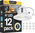 12 Pack 4 Inch Retrofit MR16 LED Recessed Lighting 2700K-5000K, ETL