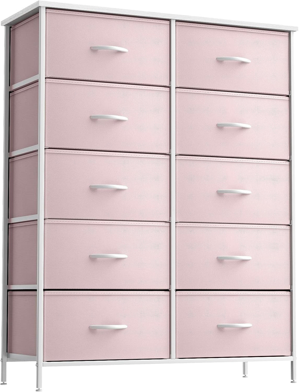Kids Dresser with 10 Drawers - Storage Unit Organizer Chest for Clothes - Bedroom, Kids Room, Nursery, & Closet