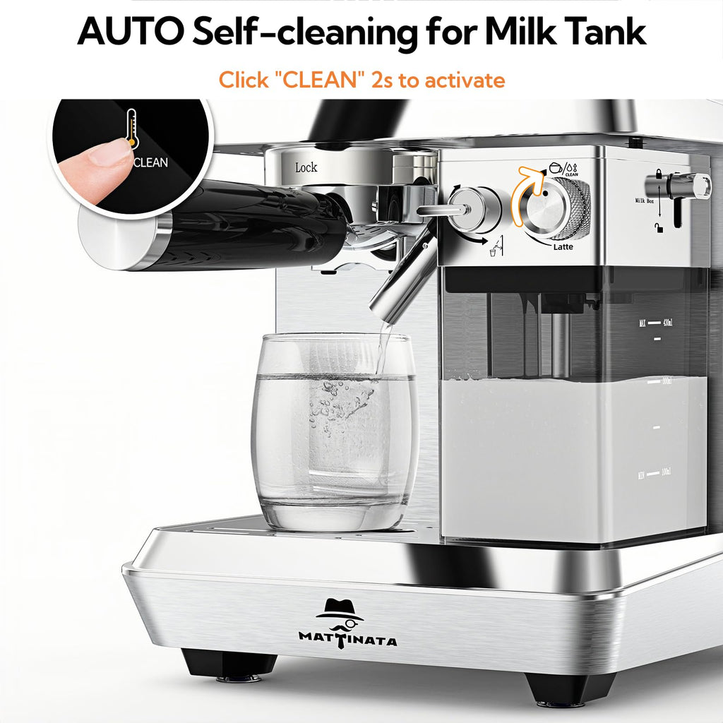 1833L Espresso Machine with Auto Milk Frother, Cappuccino Machine