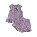 Toddler Baby Girl Summer Clothes Floral Tank Tops Shorts Set, D
