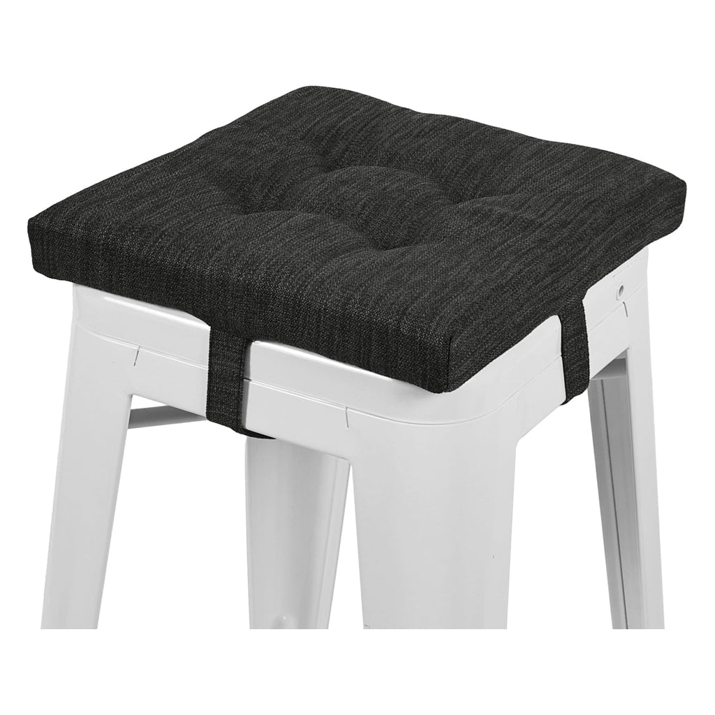 12 Inches Memory Foam Square Seat Cushion, Dual-Layer Design Bar Stool Square Seat Cushion with Ties - 1 Pads Only