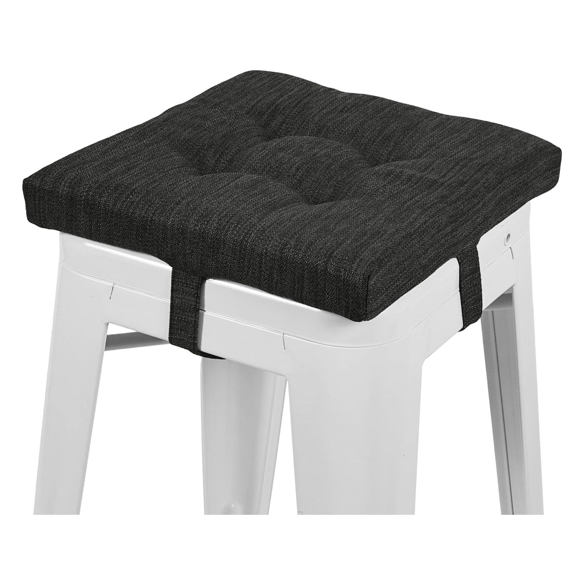 12 Inches Memory Foam Square Seat Cushion, Dual-Layer Design Bar Stool Square Seat Cushion with Ties - 1 Pads Only