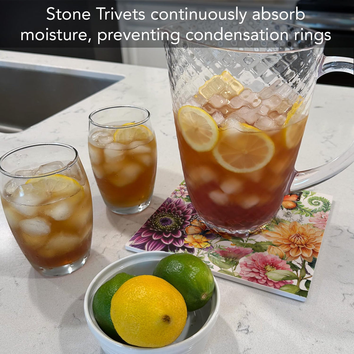 Thirstystone Botanica Decorative Heat Tolerant Stone Trivet