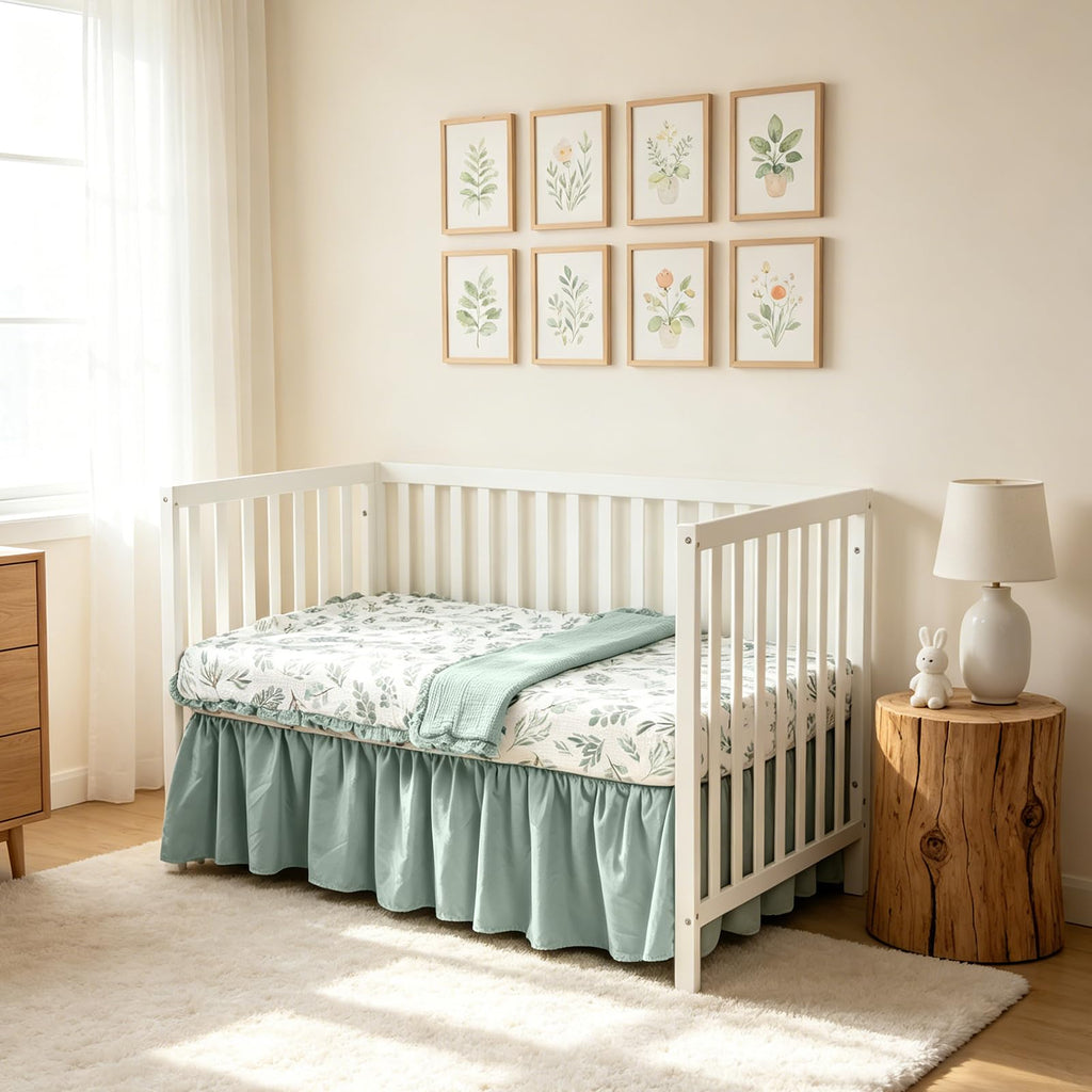 Organic Cotton Muslin Baby Crib Bedding Set 3 Pack for Newborn Baby Toddler