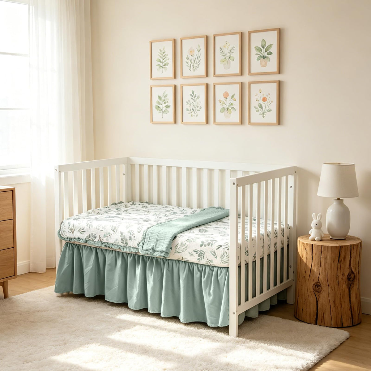 Organic Cotton Muslin Baby Crib Bedding Set 3 Pack for Newborn Baby Toddler