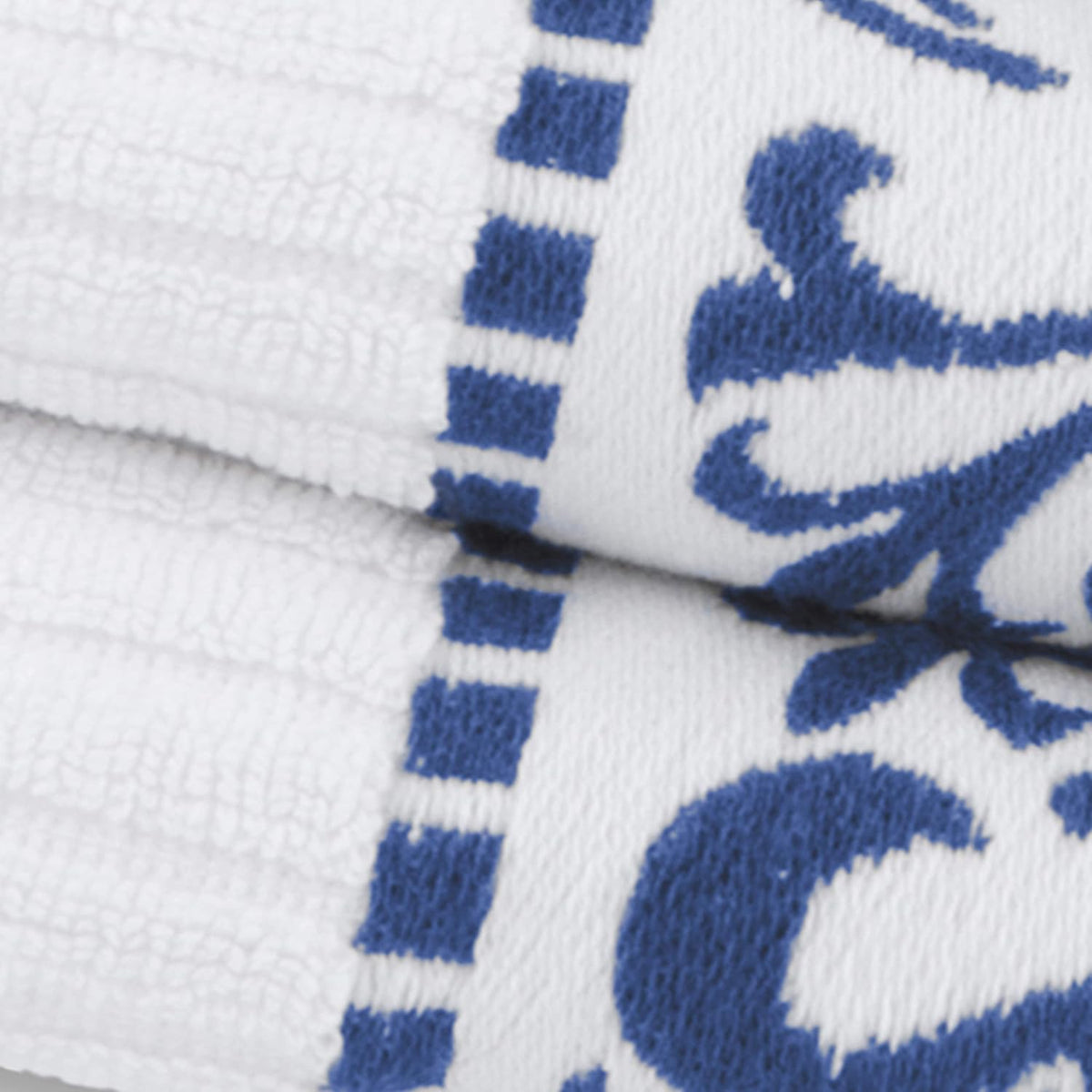 6-Piece Cotton Towel Set, Decorative Greek Pattern, Home Essentials, Absorbent Towels, Bathroom Decor, Spa, Resort