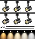 LED Track Lighting Kit with 6.6FT Rails, 10W Black
