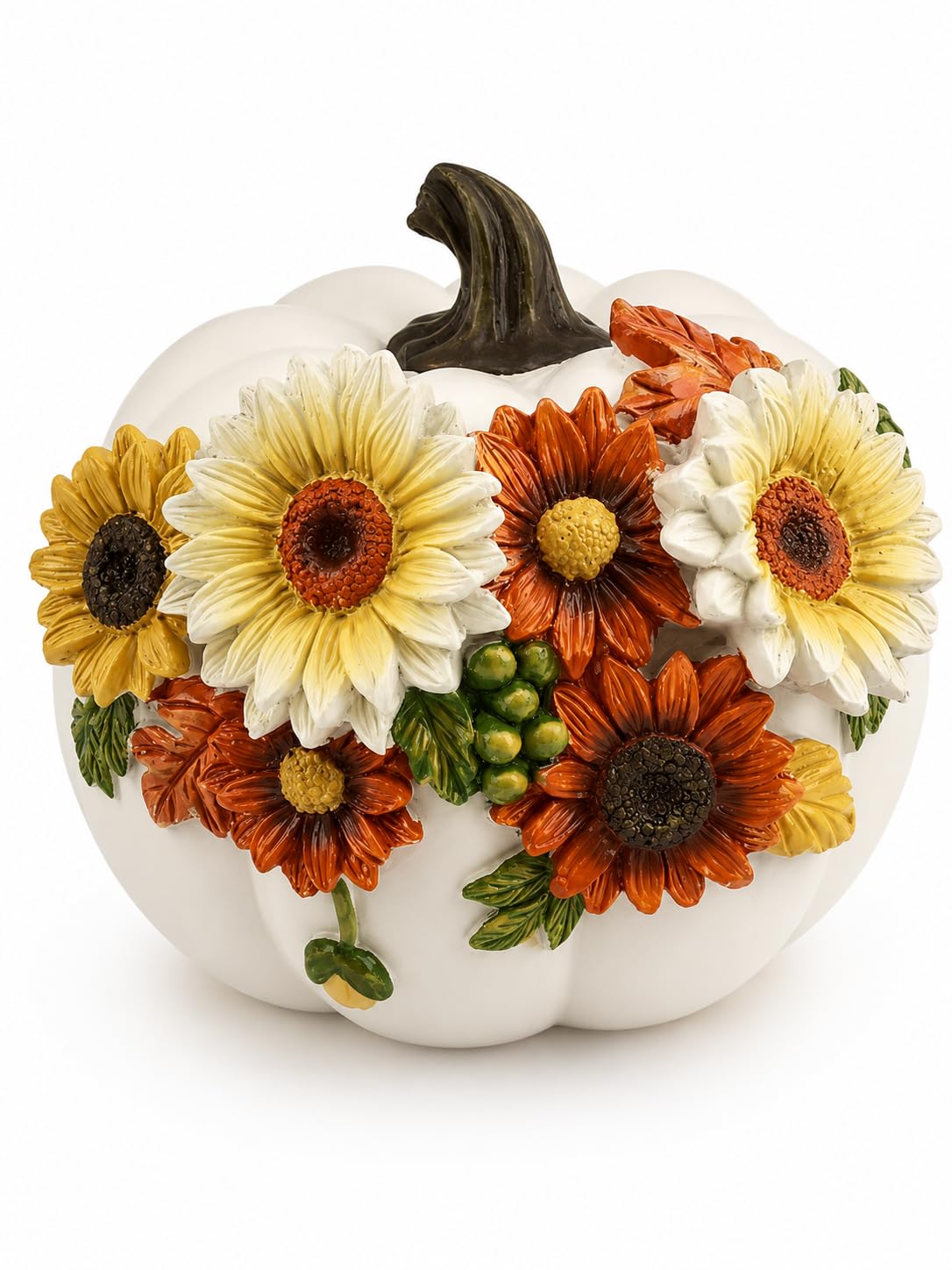 Fall Decorations Floral Pumpkin Figurine Harvest Tabletop Decor