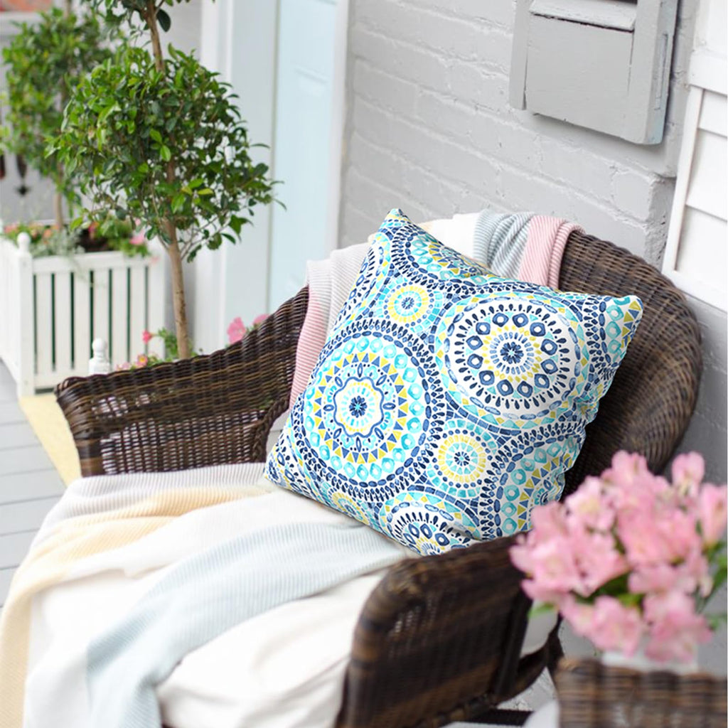 Outdoor Throw Pillow Covers 18"x18", Decorative Pillow Covers Furniture, Modern Cushion Cases for Garden Couch Home