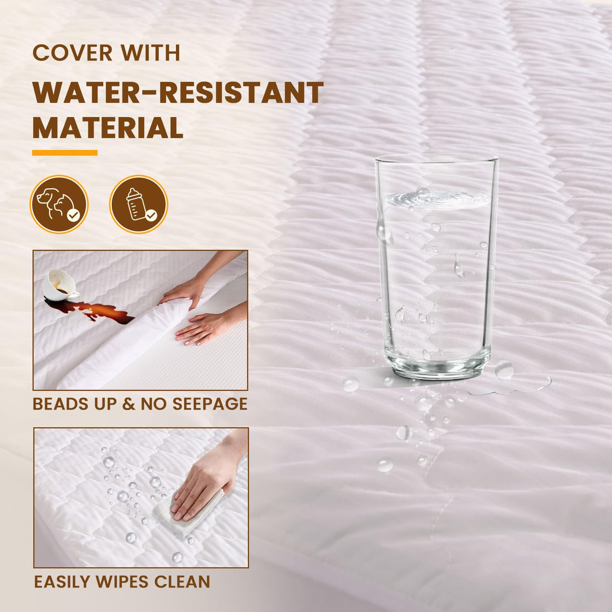 Electric Heated Mattress Pads Queen Size Dual Controllers 60"×80" Waterproof Bed Warmer 21" Deep Pocket 10 Heat