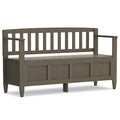 Brooklyn 48" Wide Solid Wood Storage Bench in Farmhouse Grey