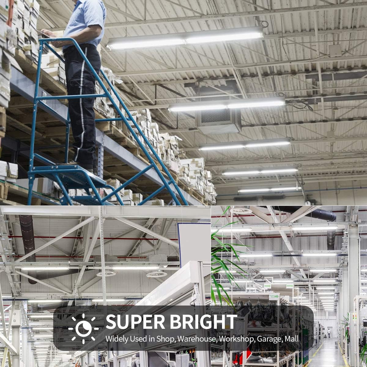 8FT LED Bulbs, V Shaped Dual Row Clear Cover 65W 6000K Cold White T8 8FT LED Tube Light with R17D Rotatable