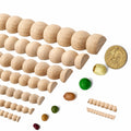 18-Pack 15.75 Inch Unfinished Beaded Wood Trim Molding (Wide 14mm)
