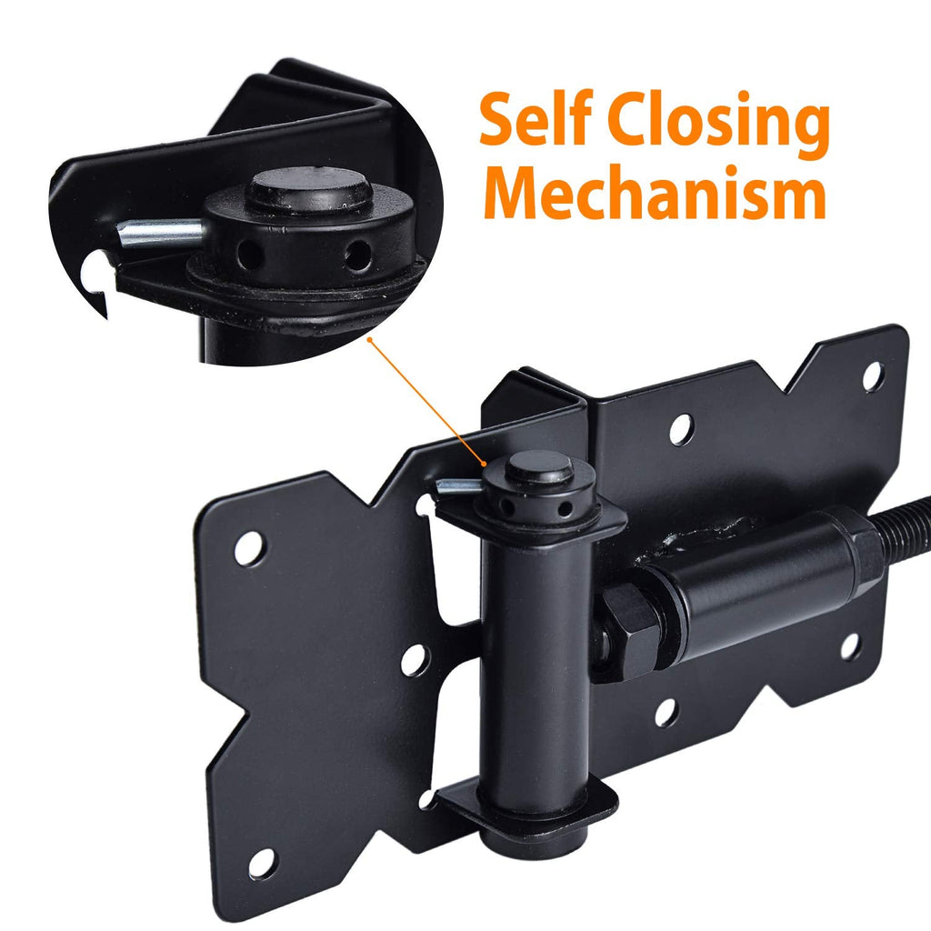 Self Closing Gate Hinges Heavy Duty, 90 Degree Adjustable, 2 Pcs