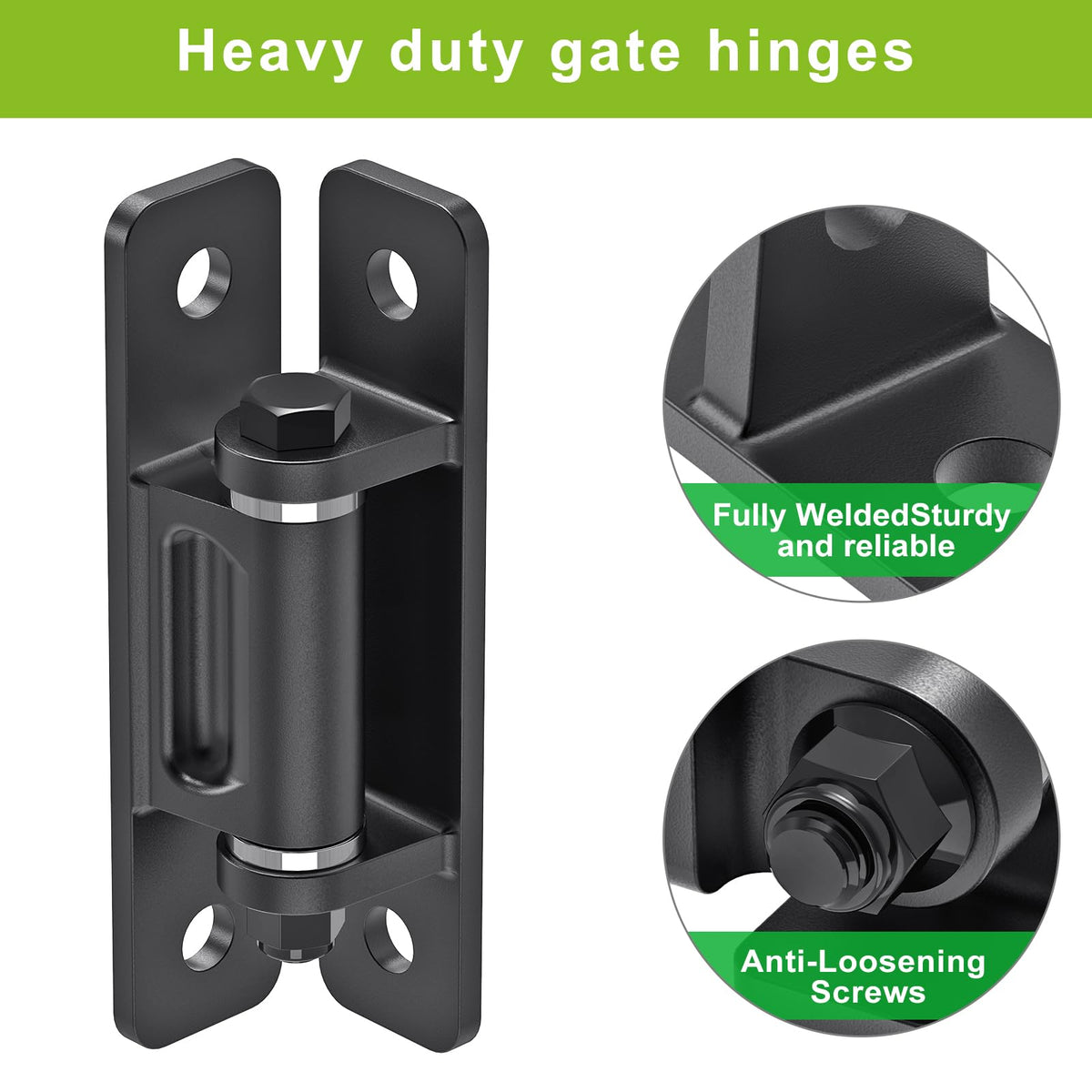 Heavy Duty Gate Hinges, Swing Gate Hinges with Spacer Bearing