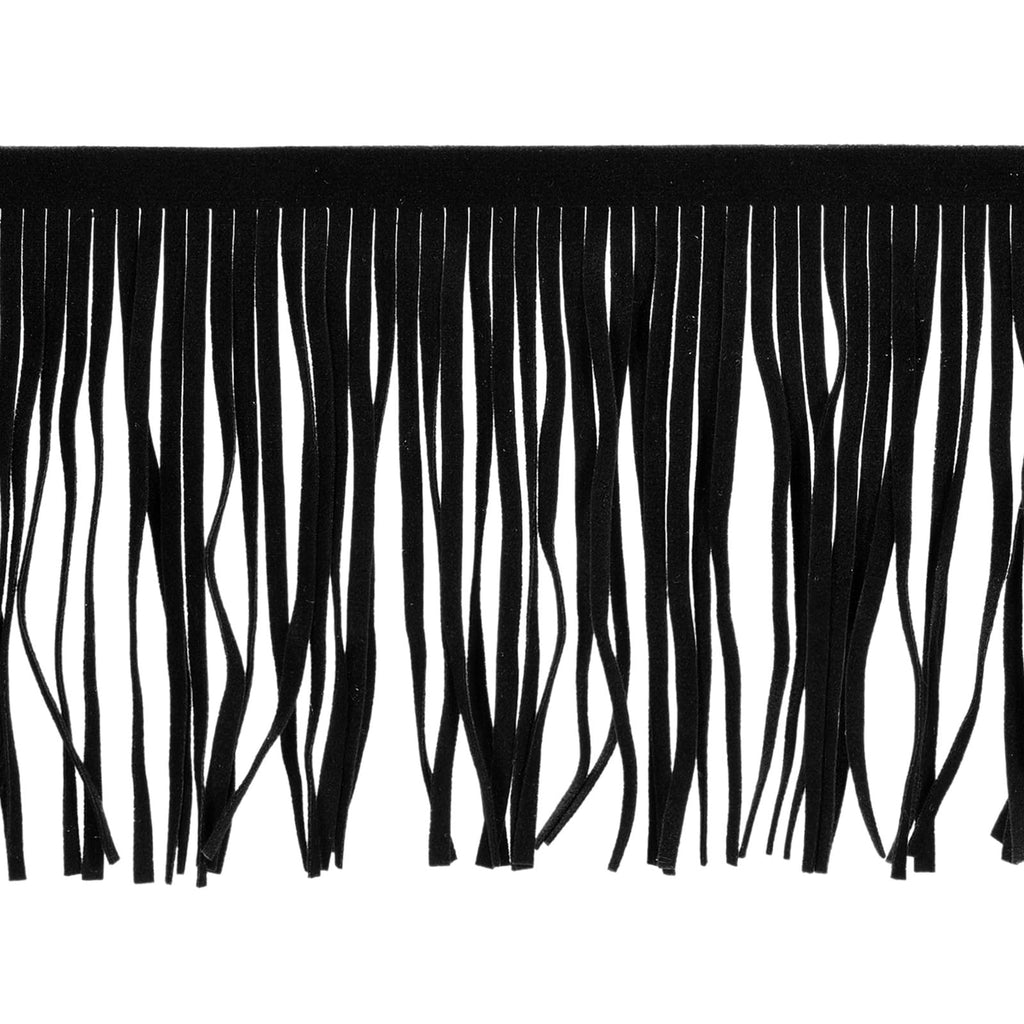 12 Inch PU Leather Suede Fringe Trim Double Side Leather Sewing Tassel Fringe for DIY Sewing Dress Crafts - 2 Yards