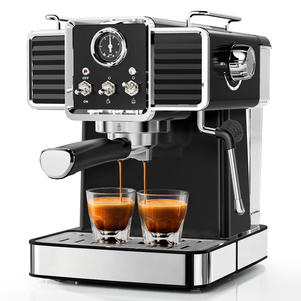 20Bar Semi Automatic Retro Espresso Machine with Milk Frother