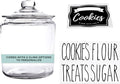 1 Gallon Cookie Jar Countertop| Airtight Glass Storage Jars for Candy, Coffee, Dog Treats| Large Glass Apothecary