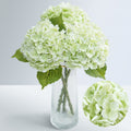 21" Real Touch Hydrangea Artificial with Long Stem & Leaves, Full Latex Faux Hydrangea Decor Party Floral