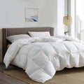 Down Fiber Comforter King-All Season Duvet Insert, Luxury Fluffy Bed Comforter 100% Cotton 300 Thread Count Shell
