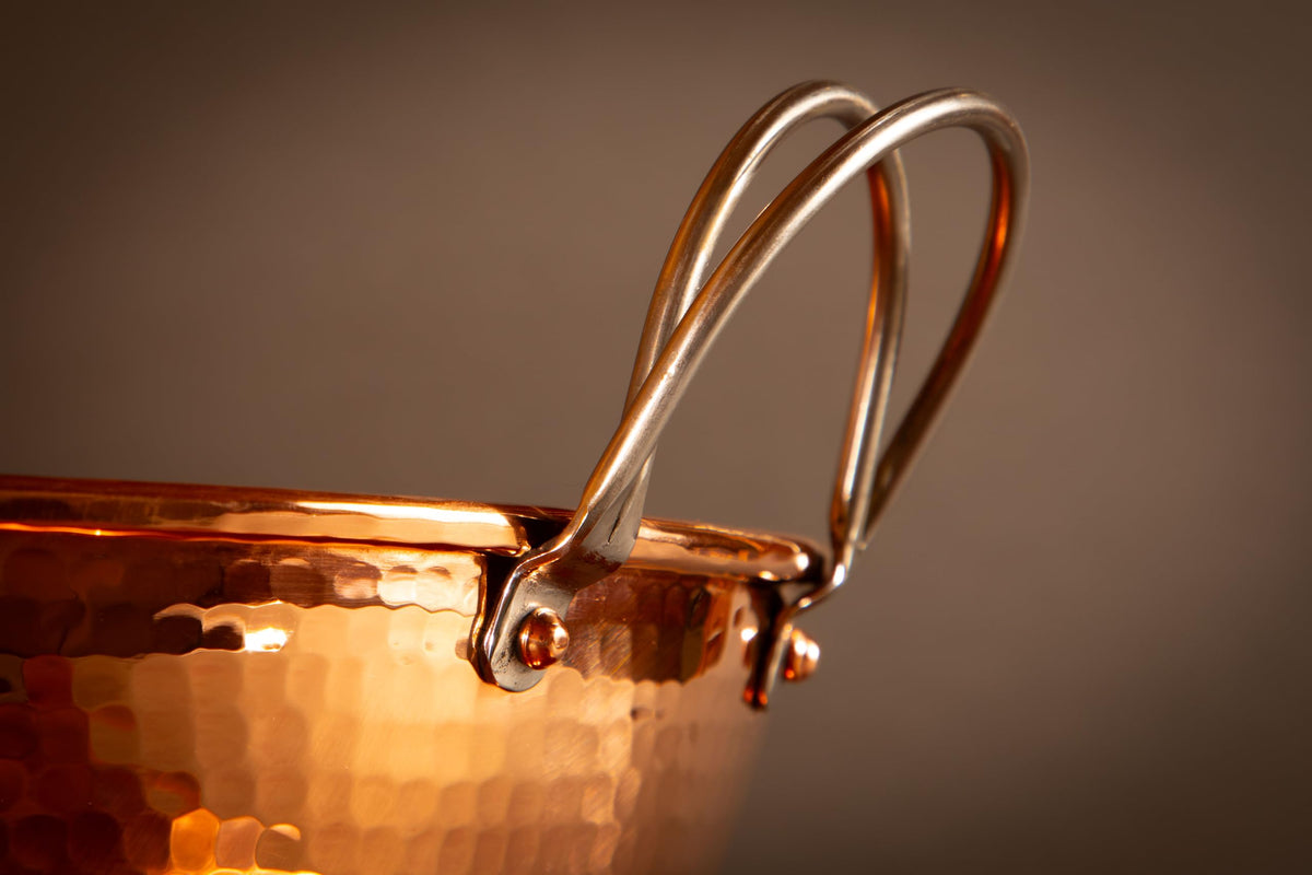 Mixing Bowl with Handle | Hand Hammered | 2.5 Qt, 10